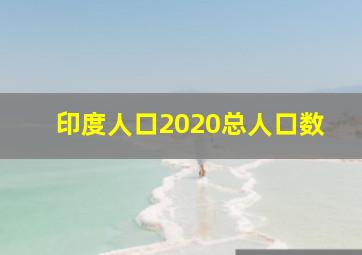 印度人口2020总人口数