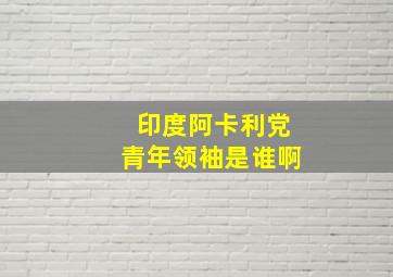 印度阿卡利党青年领袖是谁啊