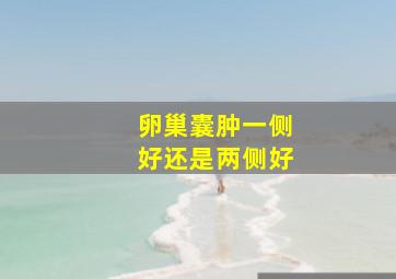 卵巢囊肿一侧好还是两侧好