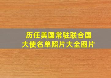 历任美国常驻联合国大使名单照片大全图片