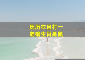 历历在目打一准确生肖是鼠