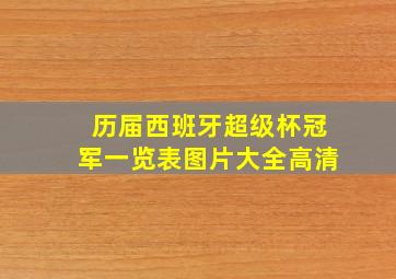 历届西班牙超级杯冠军一览表图片大全高清