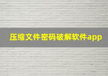 压缩文件密码破解软件app