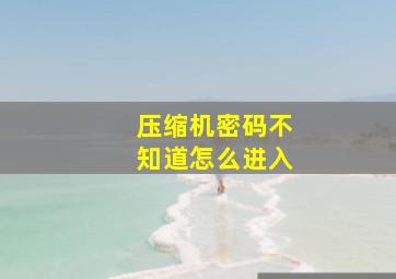 压缩机密码不知道怎么进入