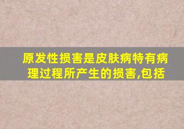 原发性损害是皮肤病特有病理过程所产生的损害,包括