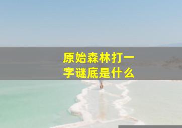 原始森林打一字谜底是什么