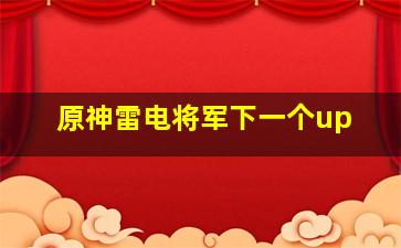 原神雷电将军下一个up