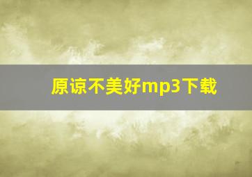 原谅不美好mp3下载