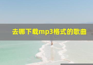 去哪下载mp3格式的歌曲