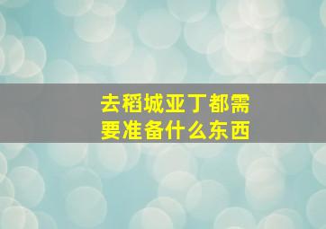 去稻城亚丁都需要准备什么东西