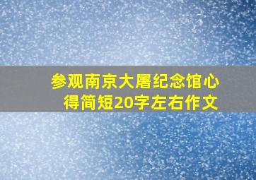 参观南京大屠纪念馆心得简短20字左右作文