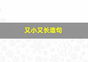 又小又长造句