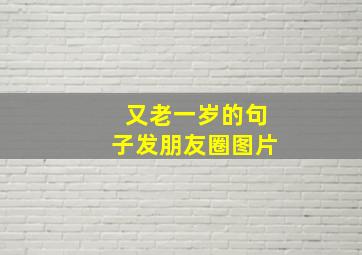 又老一岁的句子发朋友圈图片