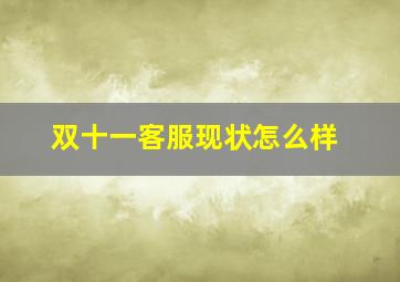 双十一客服现状怎么样