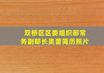 双桥区区委组织部常务副部长吴蕾简历照片