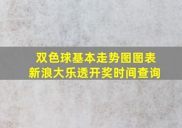 双色球基本走势图图表新浪大乐透开奖时间查询