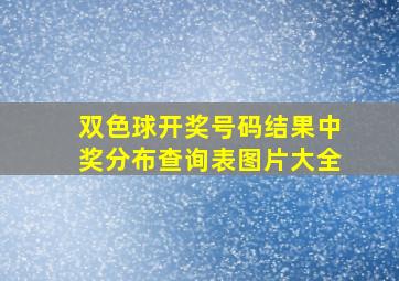 双色球开奖号码结果中奖分布查询表图片大全