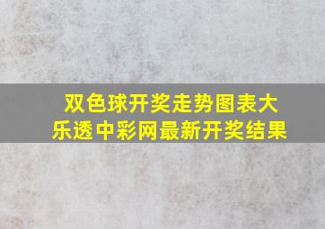 双色球开奖走势图表大乐透中彩网最新开奖结果