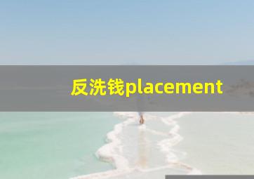 反洗钱placement