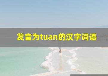 发音为tuan的汉字词语