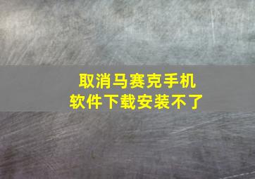 取消马赛克手机软件下载安装不了