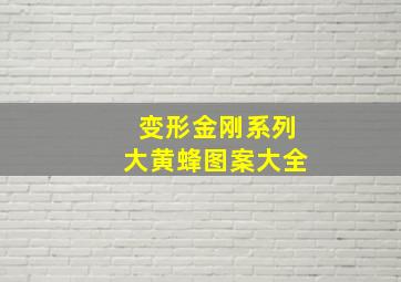 变形金刚系列大黄蜂图案大全