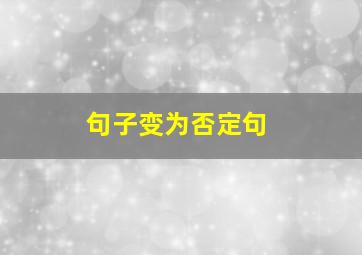 句子变为否定句