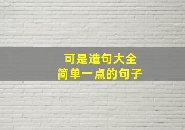 可是造句大全简单一点的句子