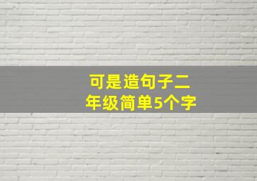 可是造句子二年级简单5个字