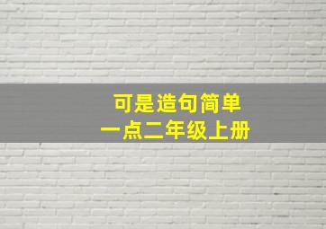 可是造句简单一点二年级上册