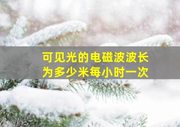 可见光的电磁波波长为多少米每小时一次