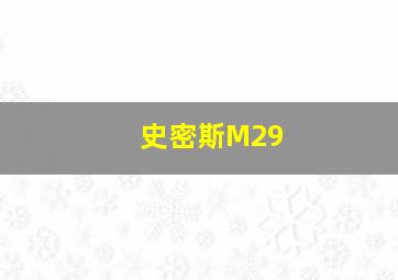 史密斯M29