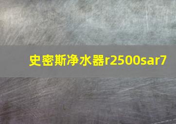 史密斯净水器r2500sar7