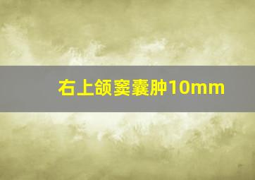 右上颌窦囊肿10mm