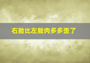 右脸比左脸肉多多歪了