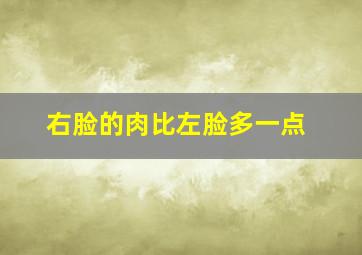 右脸的肉比左脸多一点