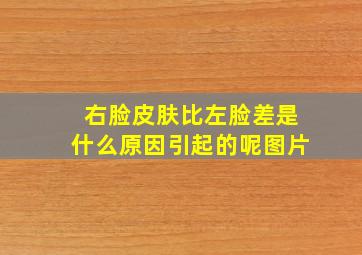 右脸皮肤比左脸差是什么原因引起的呢图片