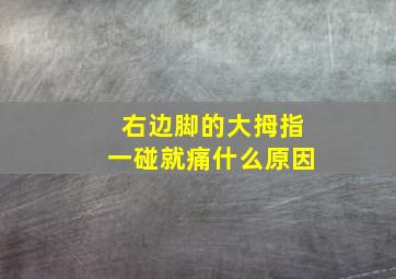 右边脚的大拇指一碰就痛什么原因