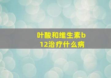 叶酸和维生素b12治疗什么病