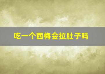 吃一个西梅会拉肚子吗