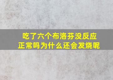 吃了六个布洛芬没反应正常吗为什么还会发烧呢