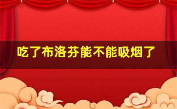 吃了布洛芬能不能吸烟了