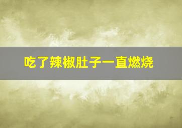 吃了辣椒肚子一直燃烧