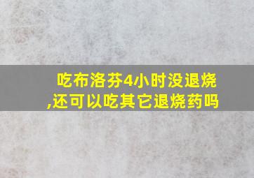 吃布洛芬4小时没退烧,还可以吃其它退烧药吗