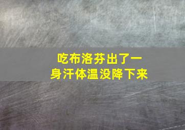 吃布洛芬出了一身汗体温没降下来