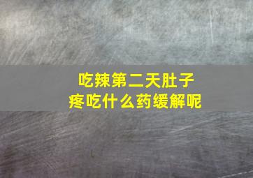 吃辣第二天肚子疼吃什么药缓解呢