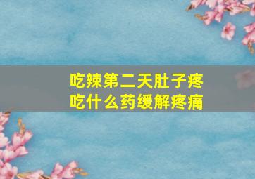 吃辣第二天肚子疼吃什么药缓解疼痛