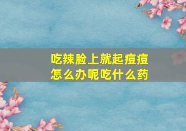 吃辣脸上就起痘痘怎么办呢吃什么药