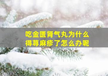 吃金匮肾气丸为什么得荨麻疹了怎么办呢