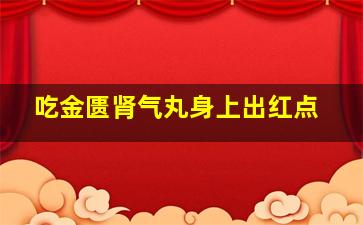 吃金匮肾气丸身上出红点